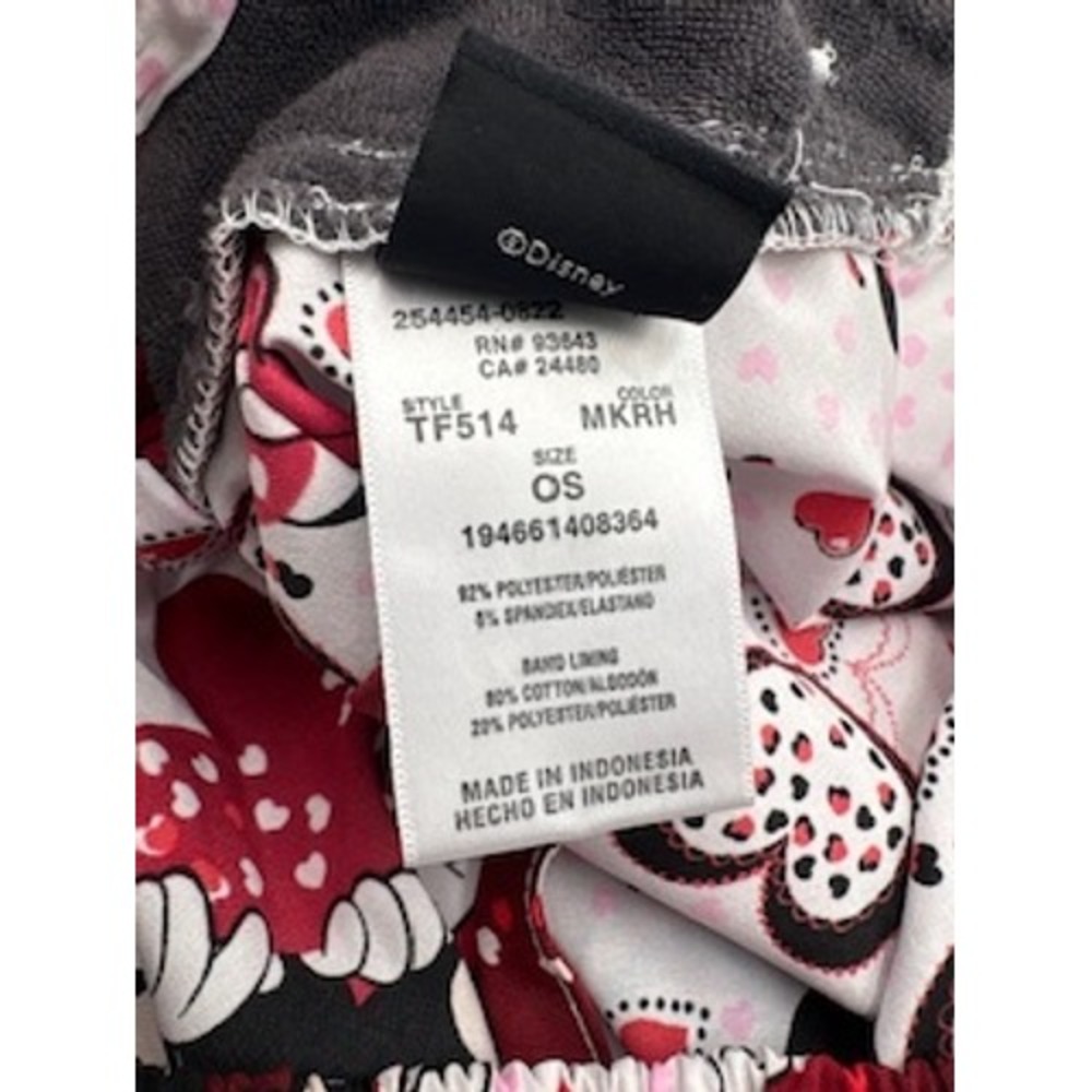 Disney Minnie Mouse Scrub Cap OS Pink Hearts Valentine Medical Surgical Hat‎ - Picture 4 of 4